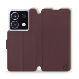 Phone Case Xiaomi POCO X6 - Design Burgundy with Platinum