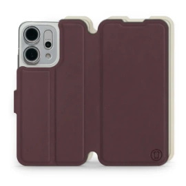 Phone Case OPPO Reno 14 5G - Design Burgundy with Platinum