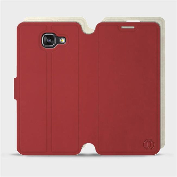 Phone Case Samsung Galaxy A5 2016 - Design Dark Red with Platinum