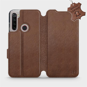 Hülle für Xiaomi Redmi Note 8 2021 - Farbe Brown Leather