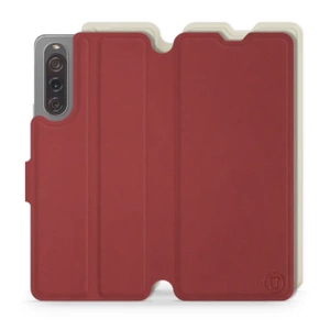 Phone Case Sony Xperia 10 V - Design Dark Red with Platinum