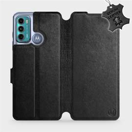 Phone Case Motorola Moto G60 - Design Black Leather