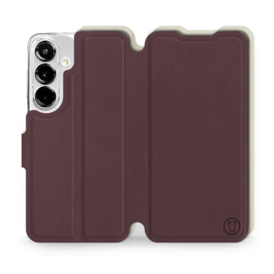 Phone Case Samsung Galaxy S25 - Design Burgundy with Platinum