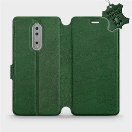 Phone Case Nokia 8 - Design Green Leather