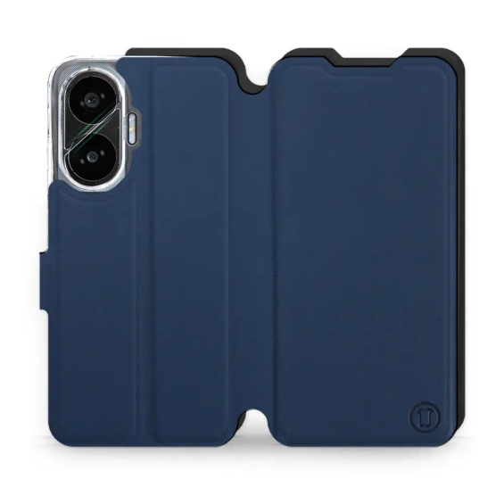 Etui Soft Touch do Xiaomi POCO F7 - wzór Głęboki granat z czernią