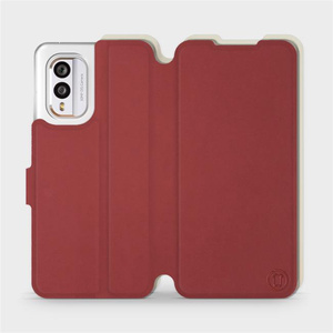 Phone Case Nokia X30 5G - Design Dark Red with Platinum