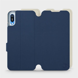 Phone Case Huawei Y6 2019 - Design Navy with Platinum