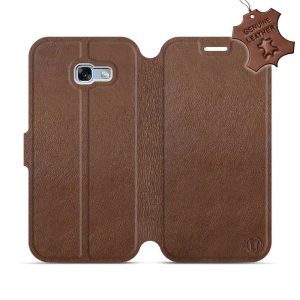 Phone Case Samsung Galaxy A5 2017 - Design Brown Leather