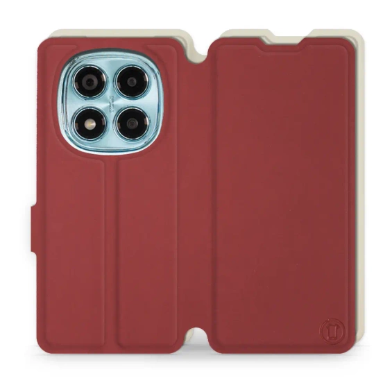 Phone Case Xiaomi Redmi Note 14 Pro 4G - Design Dark Red with Platinum