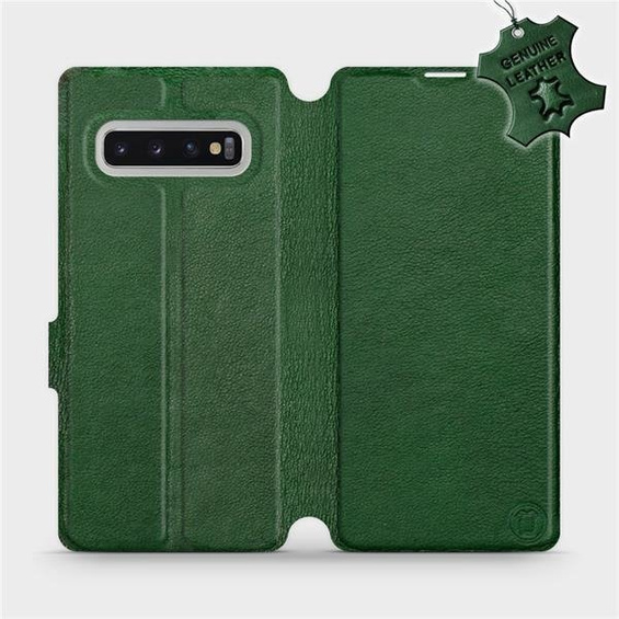 Phone Case Samsung Galaxy S10 Plus - Design Green Leather