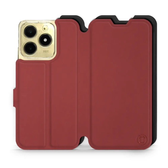 Phone Case Realme C61 - Design Dark Red with Black