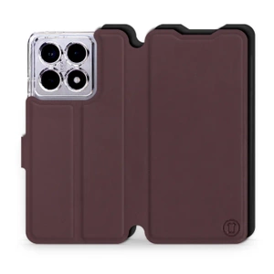 Hülle für Xiaomi 14T - Farbe Burgund mit Schwarz