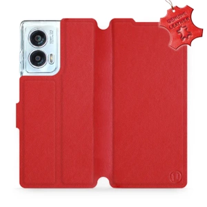 Phone Case Motorola Edge 50 Fusion - Design Red Leather