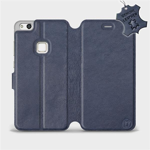 Phone Case Huawei P10 Lite - Design Blue Leather