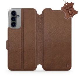 Phone Case Samsung Galaxy A14 4G - Design Brown Leather