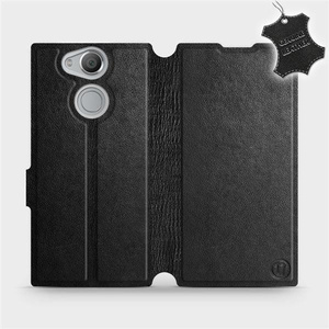 Phone Case Sony Xperia XA2 - Design Black Leather
