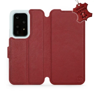 Phone Case Huawei Honor 200 Lite - Design Dark Red Leather