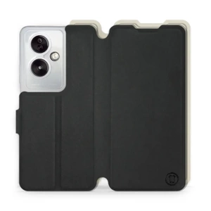 Etui Soft Touch do OPPO A79 5G - wzór Satynowa czerń z platyną