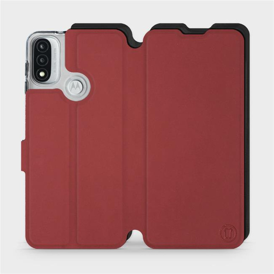 Etui Soft Touch do Motorola Moto E20 - wzór Zachodząca czerwień z czernią