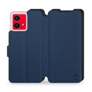 Etui Soft Touch do Motorola Moto G84 - wzór Głęboki granat z czernią