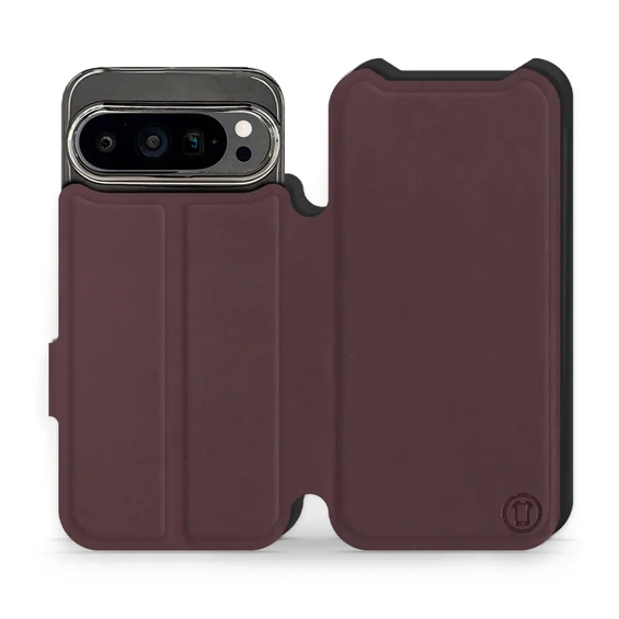 Hülle für Google Pixel 9 Pro - Farbe Burgund mit Schwarz