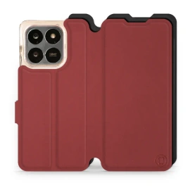 Phone Case Huawei Honor X7d - Design Dark Red with Black