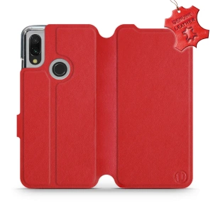 Phone Case Xiaomi Redmi 7 - Design Red Leather