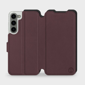 Phone Case Samsung Galaxy S23 Plus - Design Burgundy with Black