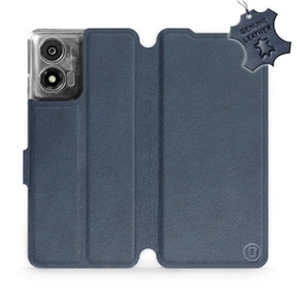 Hülle für Motorola Moto E14 - Farbe Blue Leather