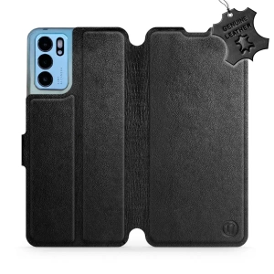 Phone Case OPPO Reno 6 5G - Design Black Leather