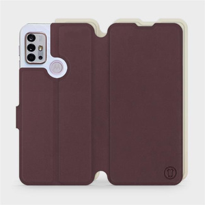 Phone Case Motorola Moto G10 - Design Burgundy with Platinum