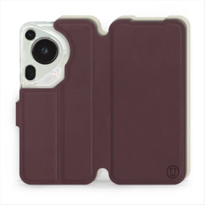 Etui Soft Touch do Huawei Pura 70 Ultra - wzór Matowy burgund z platyną