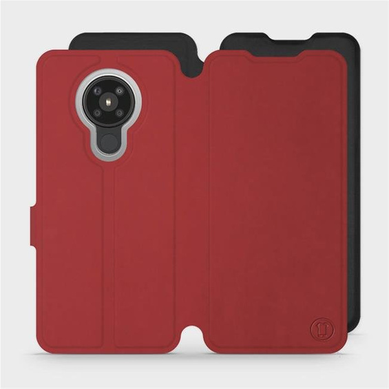 Etui Soft Touch do Nokia 5.3 - wzór Zachodząca czerwień z platyną