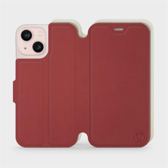 Phone Case Apple iPhone 13 mini - Design Dark Red with Platinum