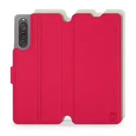 Hülle für Sony Xperia 10 V - Farbe Rot mit Platin