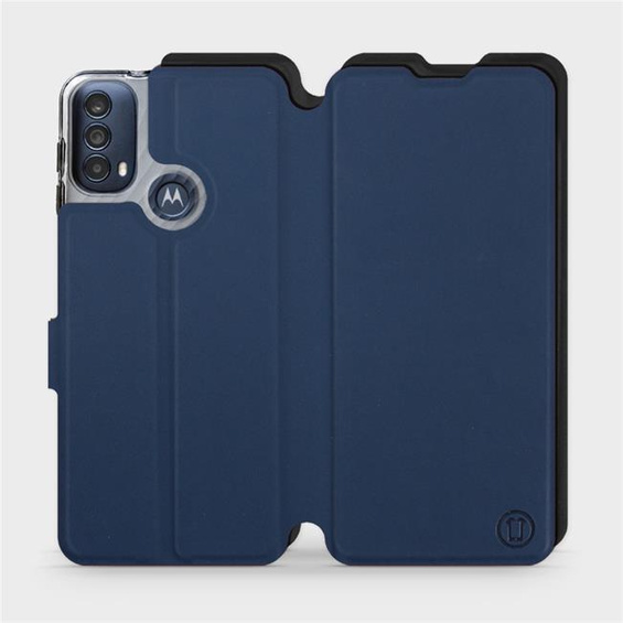 Etui Soft Touch do Motorola Moto E40 - wzór Głęboki granat z czernią