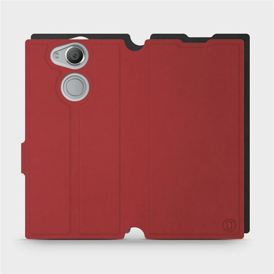 Phone Case Sony Xperia XA2 - Design Dark Red with Black