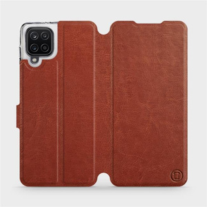 Phone Case Samsung Galaxy A12 - Design Brown&Gray
