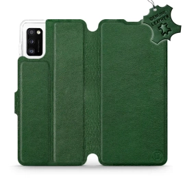 Phone Case Samsung Galaxy A41 - Design Green Leather