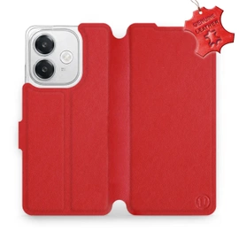 Phone Case OPPO A40M - Design Red Leather