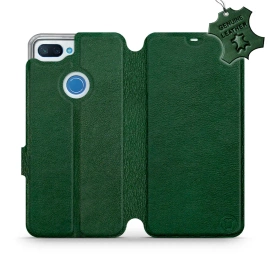 Etui ze skóry naturalnej do Xiaomi Mi 8 Lite - wzór Green Leather