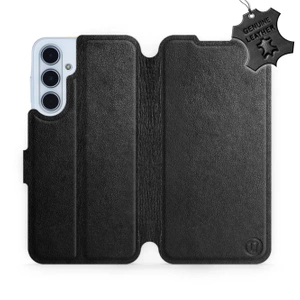 Phone Case Samsung Galaxy M35 5G - Design Black Leather