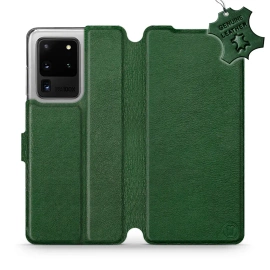 Phone Case Samsung Galaxy S20 Ultra - Design Green Leather