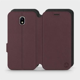 Phone Case Samsung Galaxy J3 2017 - Design Burgundy with Black