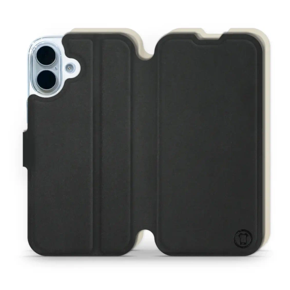 Etui Soft Touch do Apple iPhone 17 - wzór Satynowa czerń z platyną