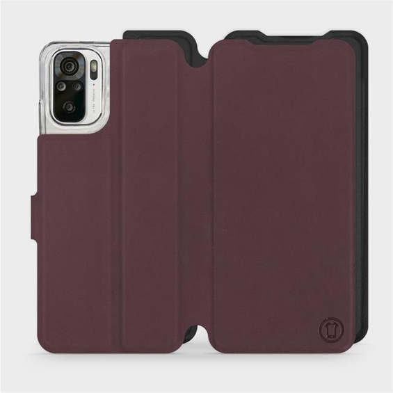 Phone Case Xiaomi Redmi Note 10s - Design Burgundy with Black