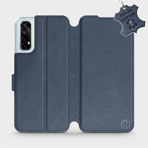 Phone Case Realme 7 - Design Blue Leather