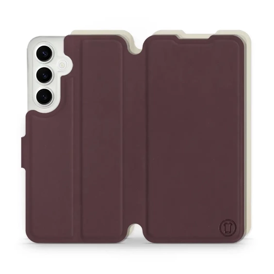 Phone Case Samsung Galaxy S24 Plus - Design Burgundy with Platinum