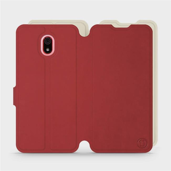 Phone Case Xiaomi Redmi 8A - Design Dark Red with Platinum