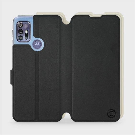 Phone Case Motorola Moto G30 - Design Black with Platinum